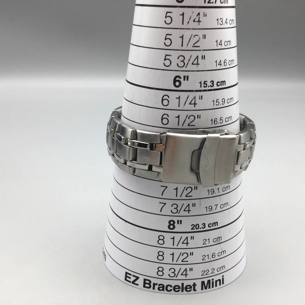 Callaway Golf Watch Mens 39mm Silver Tone Date New Battery 7.25" - Picture 10 of 12